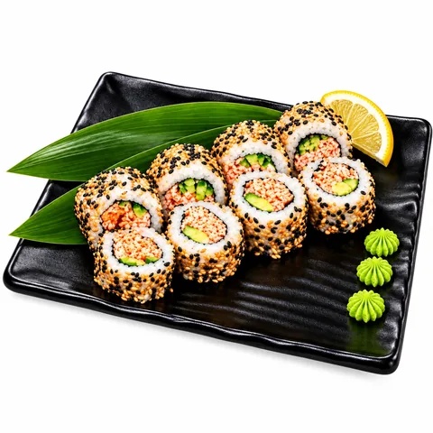 Ролл Калифорния с кунжутом