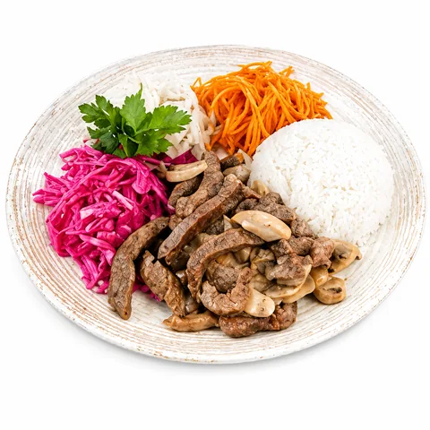 Мясо с грибами